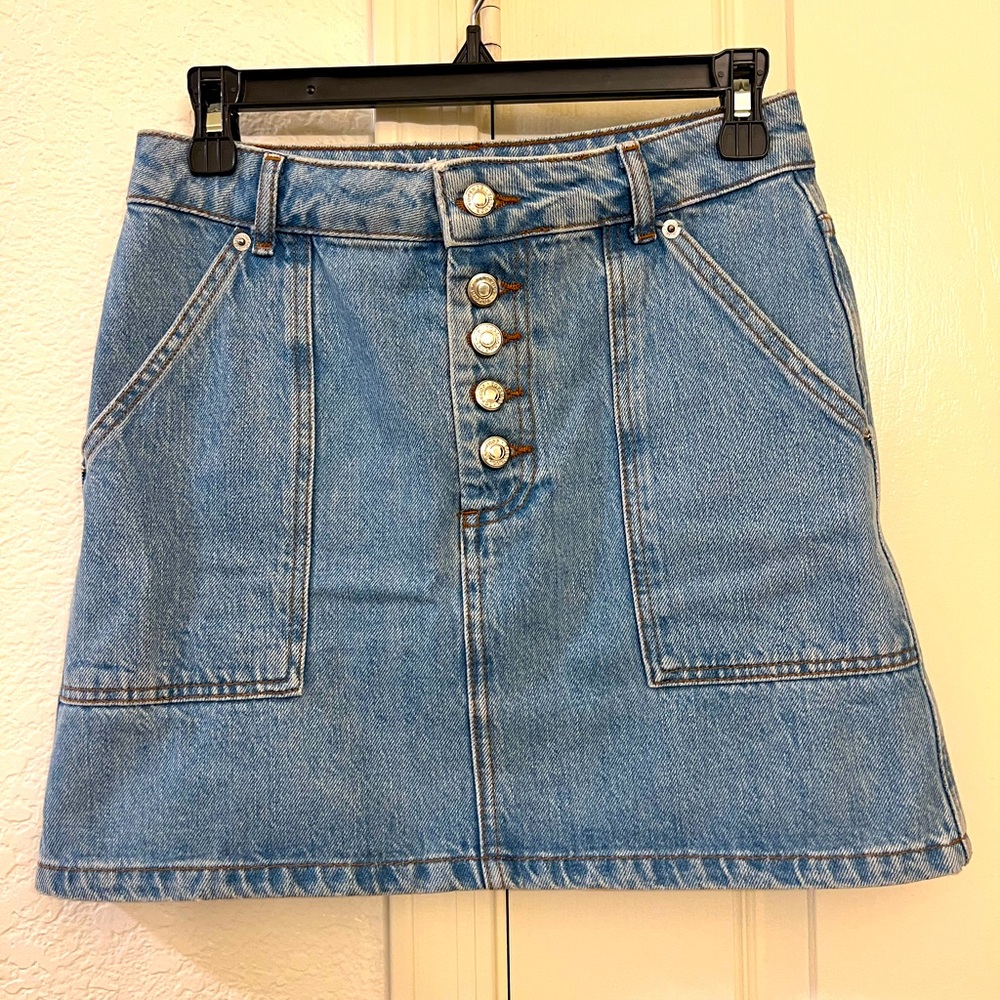 Topshop Denim Jean Skirt Size Petite US 4